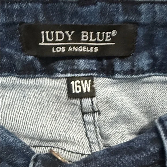 Judy Blue Dark Blue Leopard-Print Skinny Jeans - Picture 2 of 3